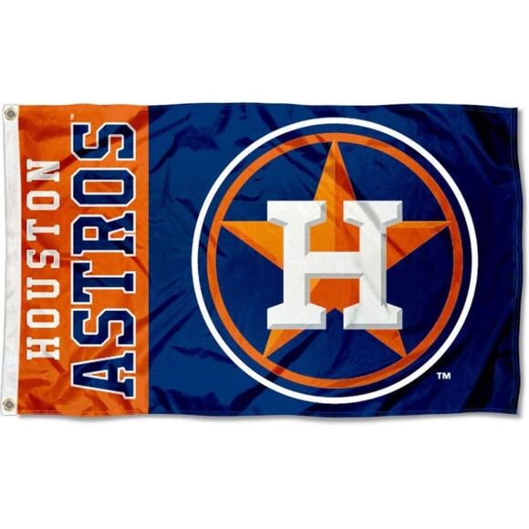 Houston Astros Flag, Texas Baseball Fans Mancave Garden Banner Grommets 5'x3' - Picture 1 of 1
